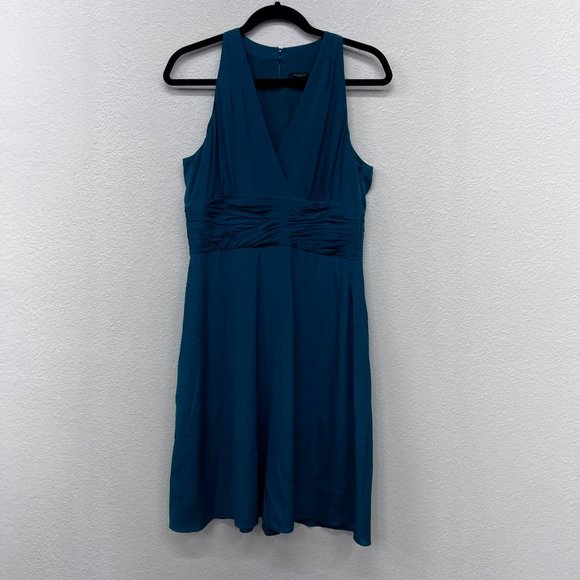 DRESS Sale Ann Taylor green sleeveless formal knee-length dress womens Size: 10 - Picture 2 of 7